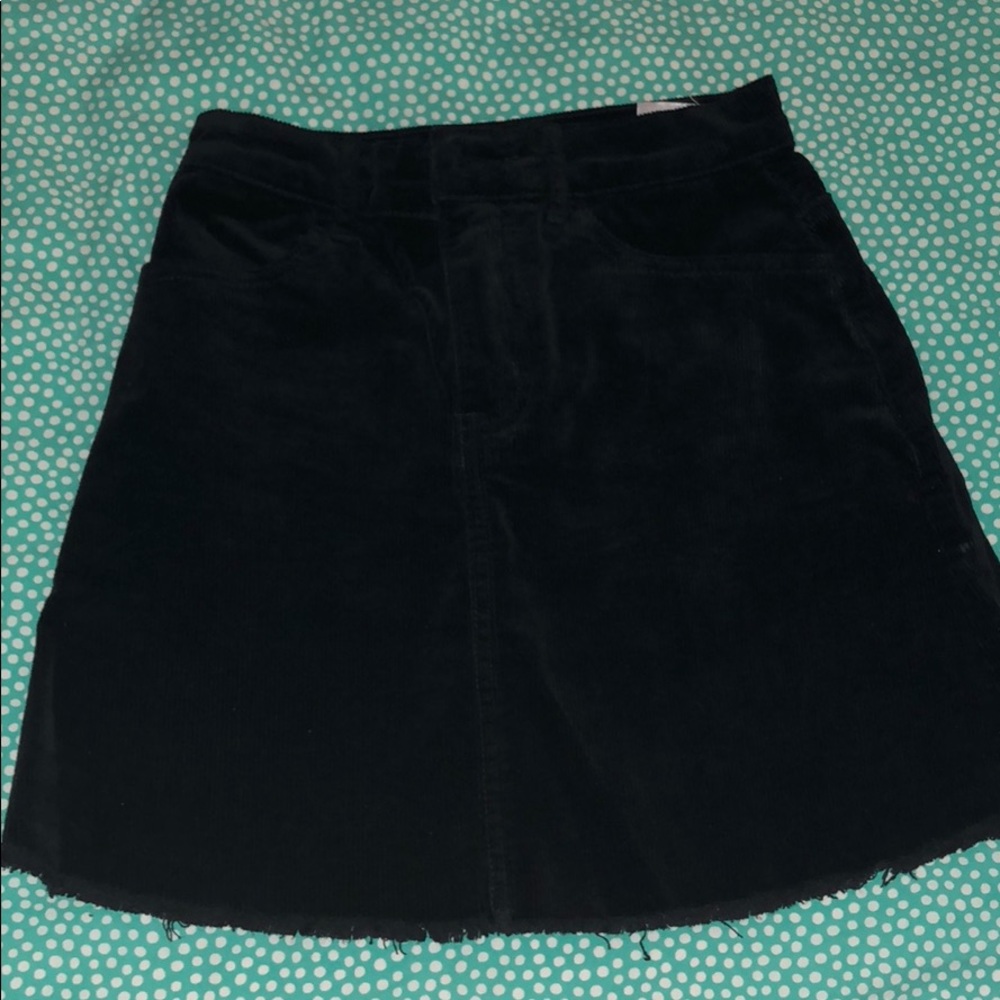 John Galt Black corduroy skirt
